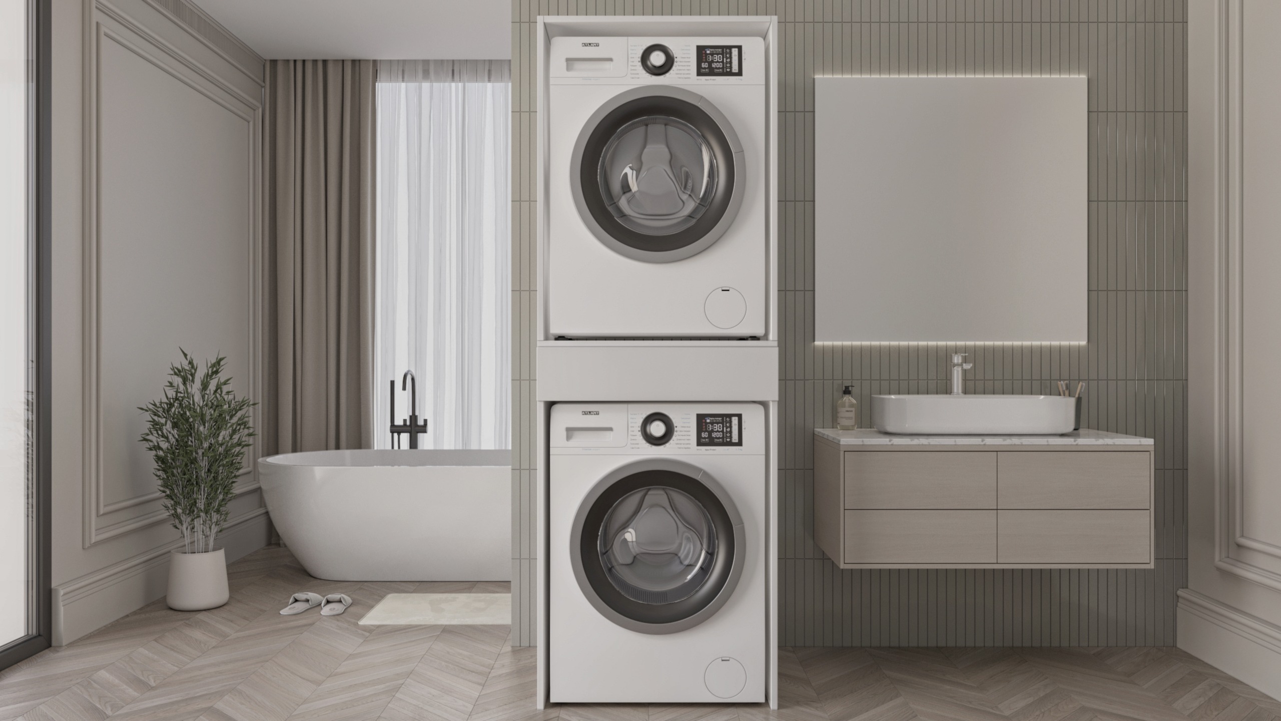 Çamaşır Makine Dolap 1